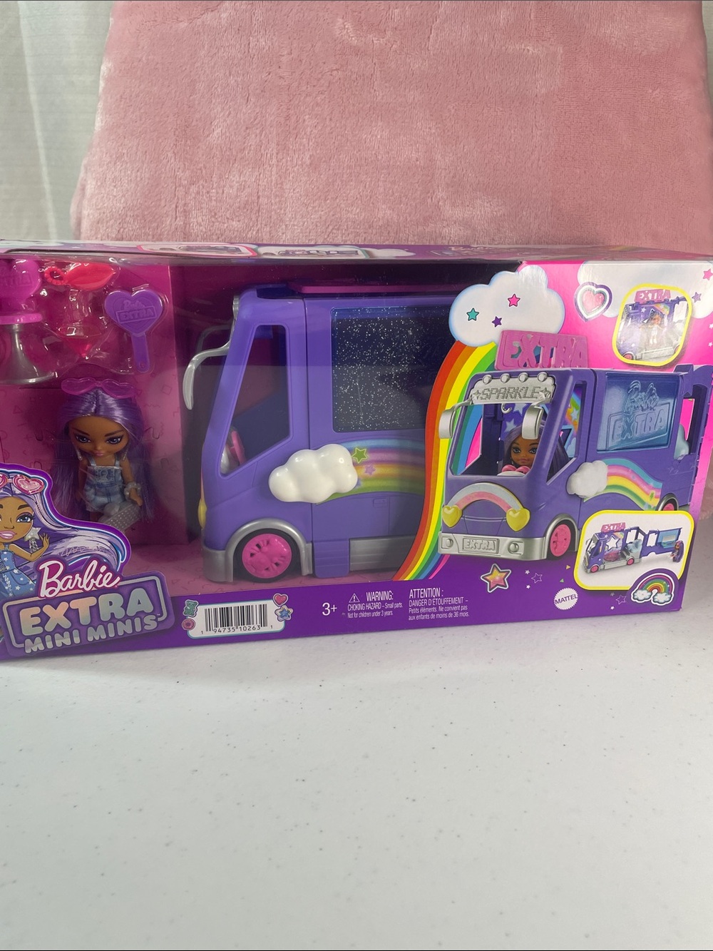 Barbie Purple Rainbow Camper Playset with Pink Accents